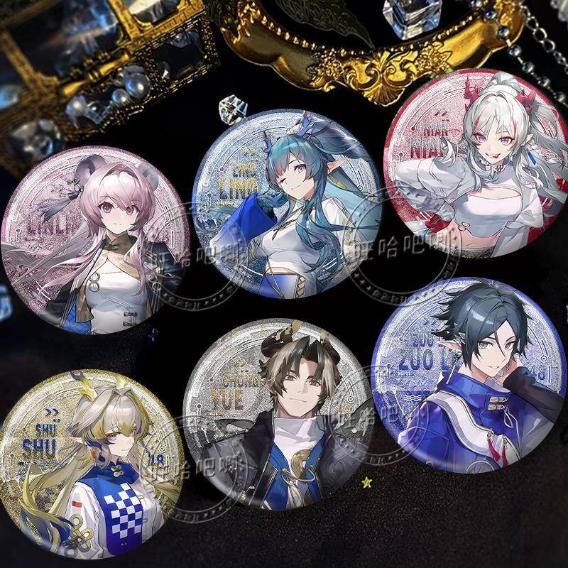 阿米娅黍年林夕重岳左乐明日方舟联动高颜值双闪徽章吧唧谷子物料