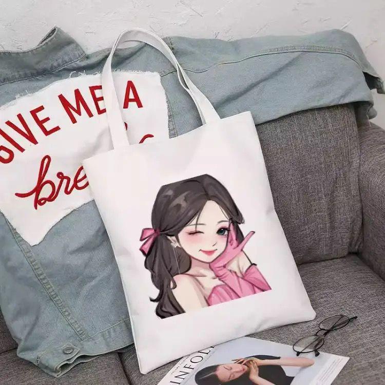 明星周边虞书欣帆布包学生书包应援礼物手提袋高颜值外出单肩包女