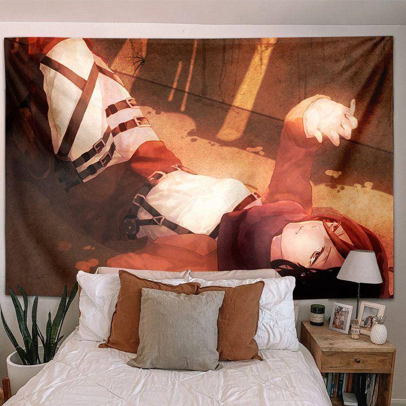 新款进击的巨人动漫挂布周边房间布置背景布海报兵长艾伦宿舍卧室