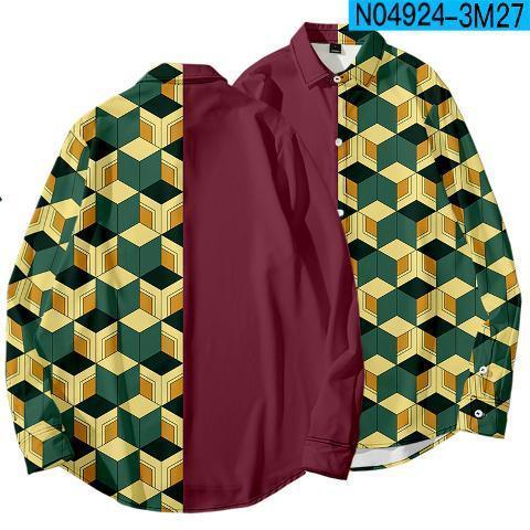 鬼灭之刃动漫二次元炭治郎我妻善逸蝴蝶忍cos羽织衣服长袖衬衫T恤