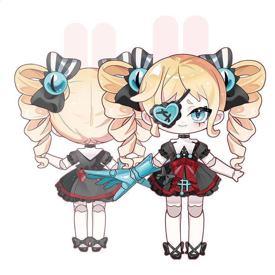 血衣教师礼温蛋仔派对逃出惊魂夜新追捕者双面全身可动纸片人偶免