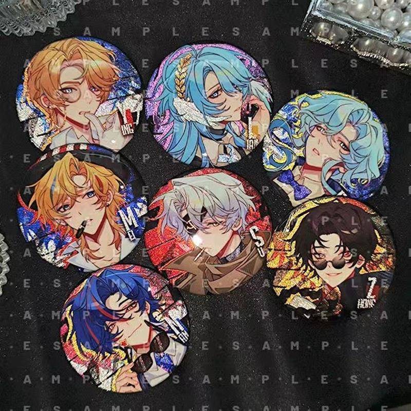 同人自制CH国拟|黑手党PA|Mafia 吧唧美苏英镭射双闪徽章胸针挂件