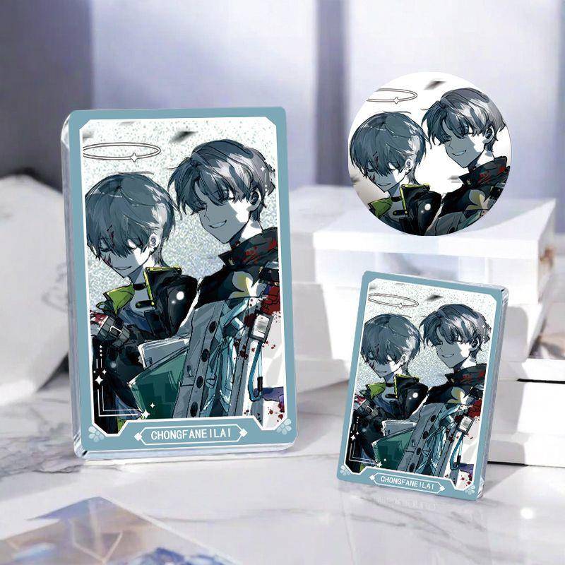 新款重返未来1999X流沙麻将徽章吧唧谷子亚克力桌面摆件收藏生日