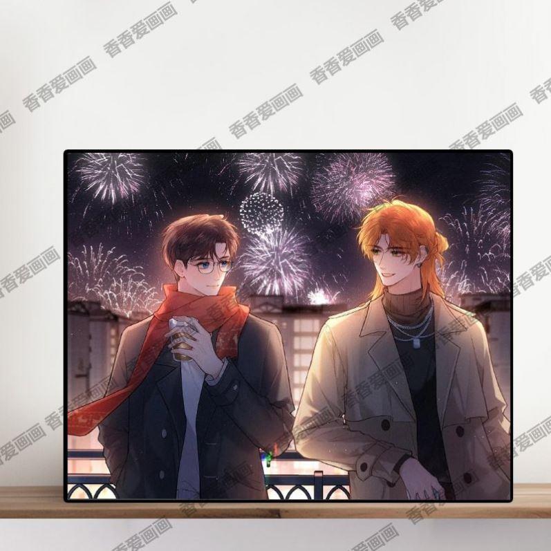 闻风有你程嘉鸿祁闻睿数字油画diy解闷填充丙烯油彩高级画画定制