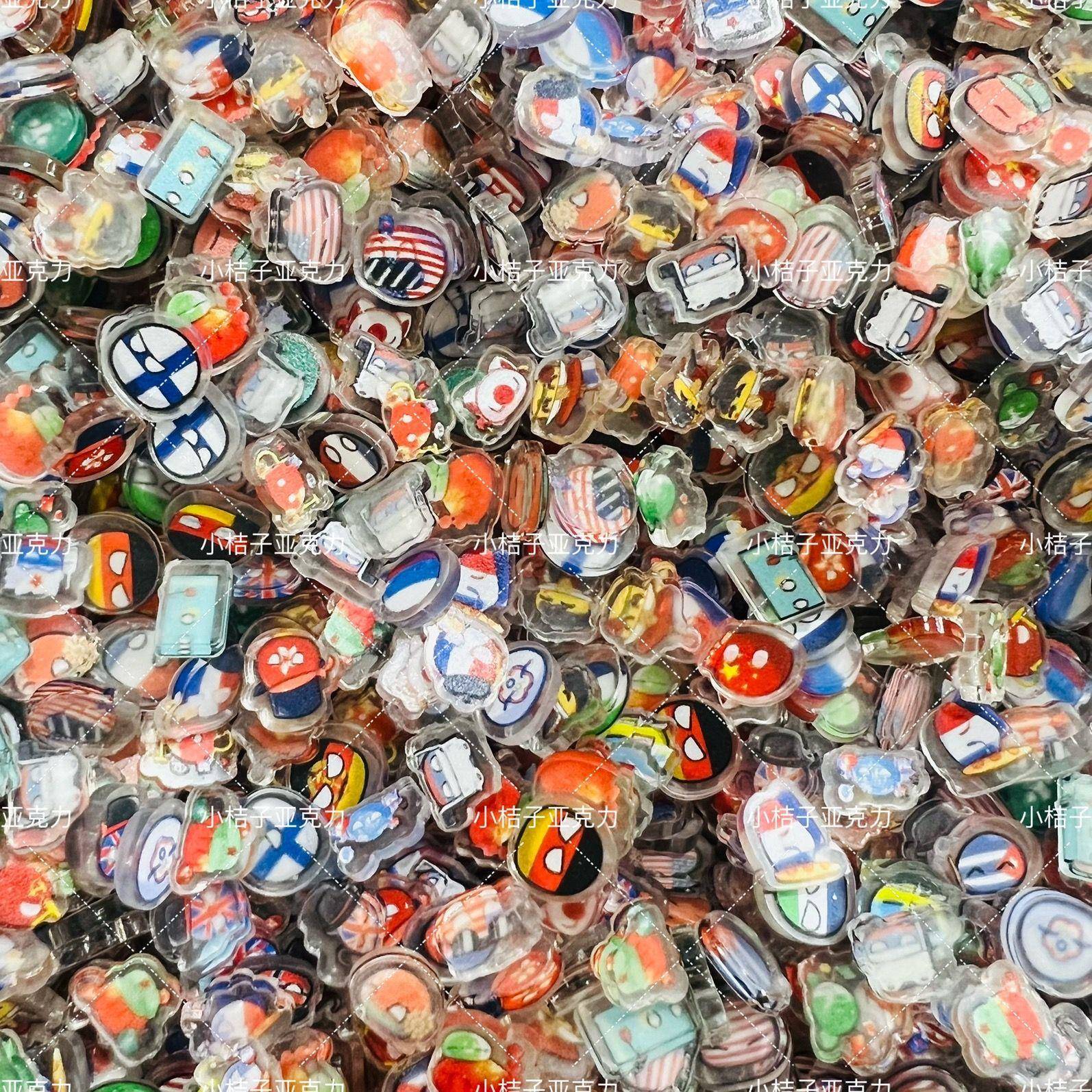 ch国拟波兰球周边亚克力片片1cm2cm南斯苏可爱配件无料手工送朋友