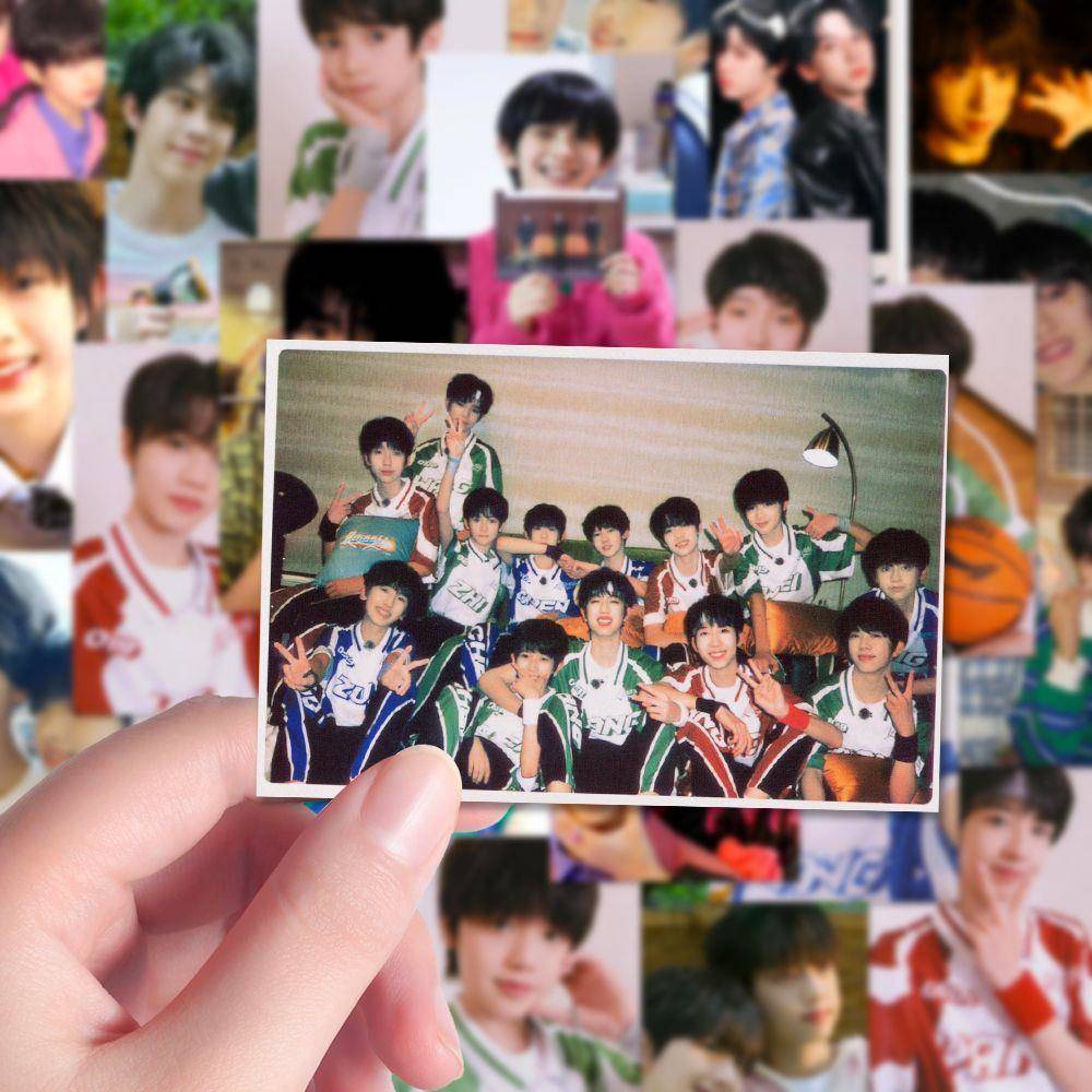 126张复古高颜值TF家族四代贴纸左奇函张桂源明星少年感神图diy贴