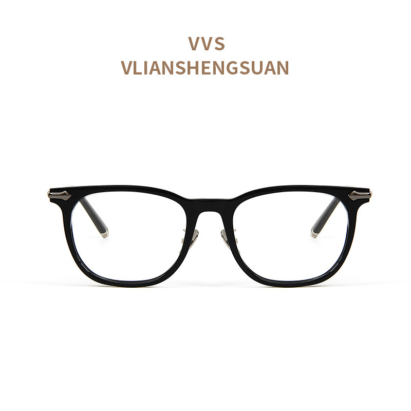 VVS眼镜镜框防蓝光时尚超轻透明平光方框网红中性款方圆脸TC048