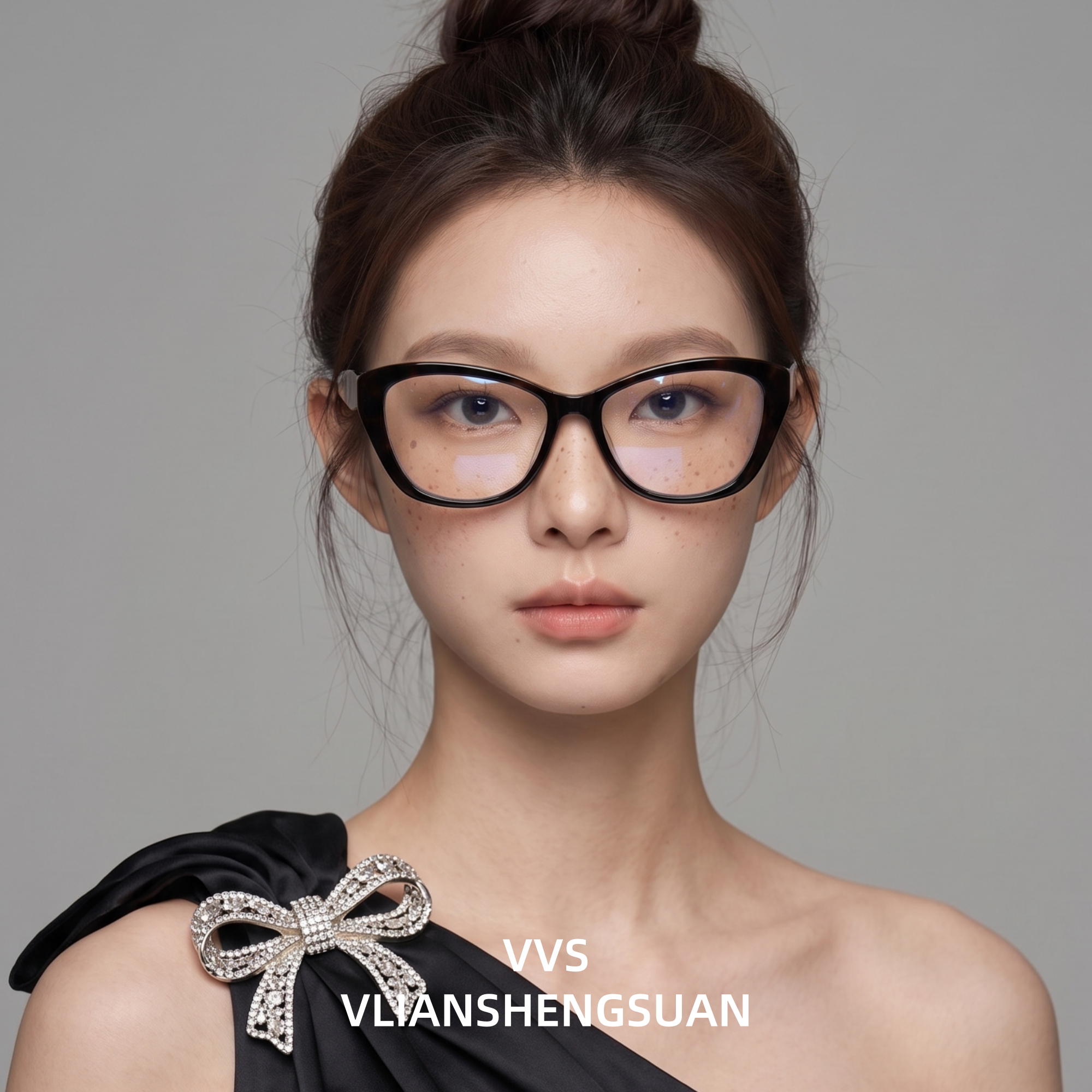 VVS眼镜素颜显脸小防蓝光板材可配镜复古时尚V005