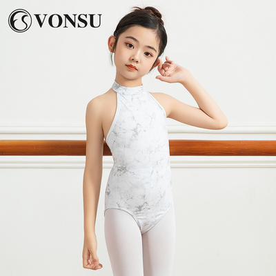 梵舒儿童芭蕾挂脖体服舞蹈练功服