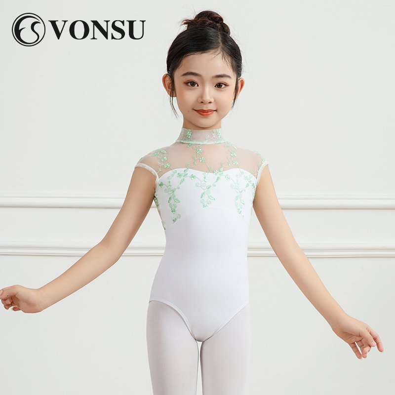 梵舒儿童芭蕾连体服公主裙吊带秋冬新品少儿高弹练功服舞裙女童