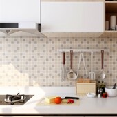 厨房防油翻新贴墙复古装 饰防水材料防火耐高温墙S纸加厚自粘壁纸