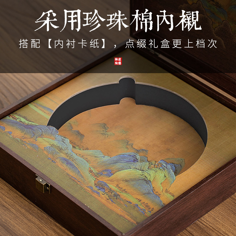 中式高档357克200克普洱茶饼包装盒空礼L盒福鼎白茶饼空盒复古国