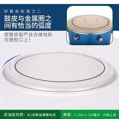 架子鼓鼓皮单张/套装双q油皮单层/磨砂皮嗵鼓军鼓底鼓打击皮共鸣