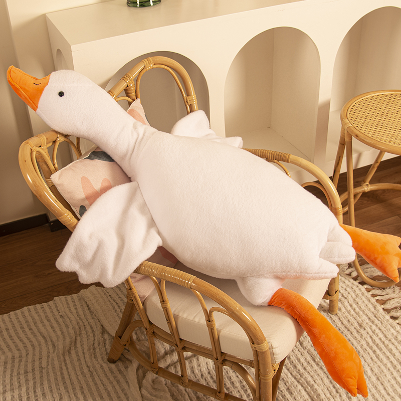 趴趴大白a鹅公仔白色鸭子毛绒玩具趴睡枕大鹅抱枕床上玩偶超大娃