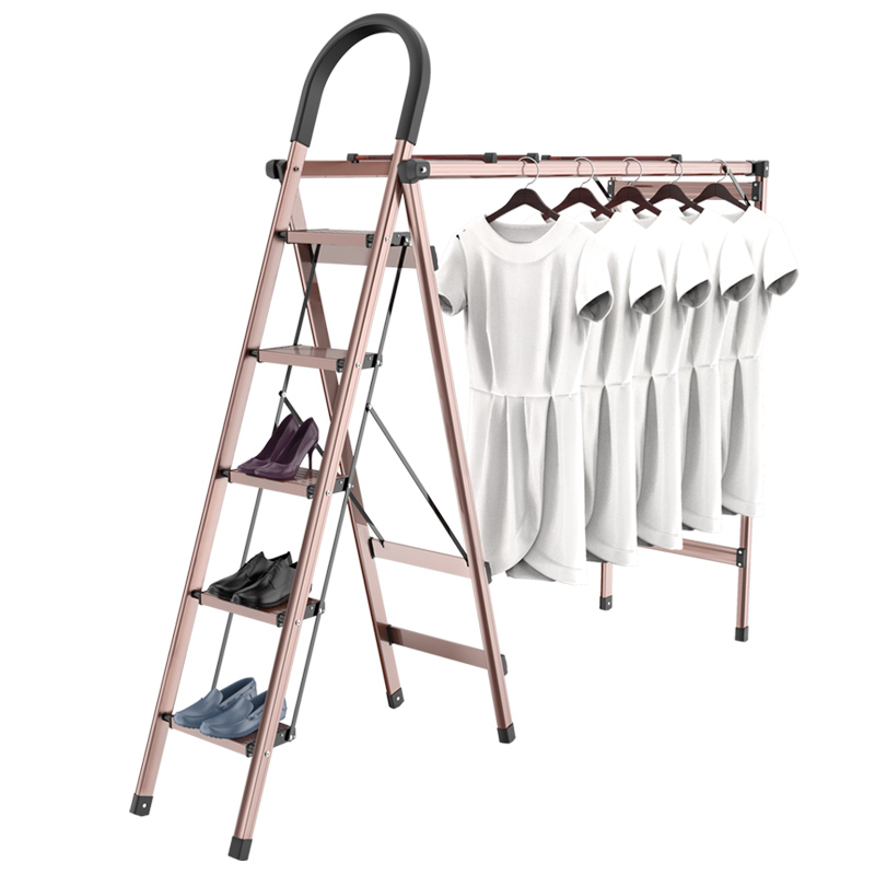 梯子晾衣架两用落地折o叠室内家用室外阳台凉衣架晒衣架晒被子神
