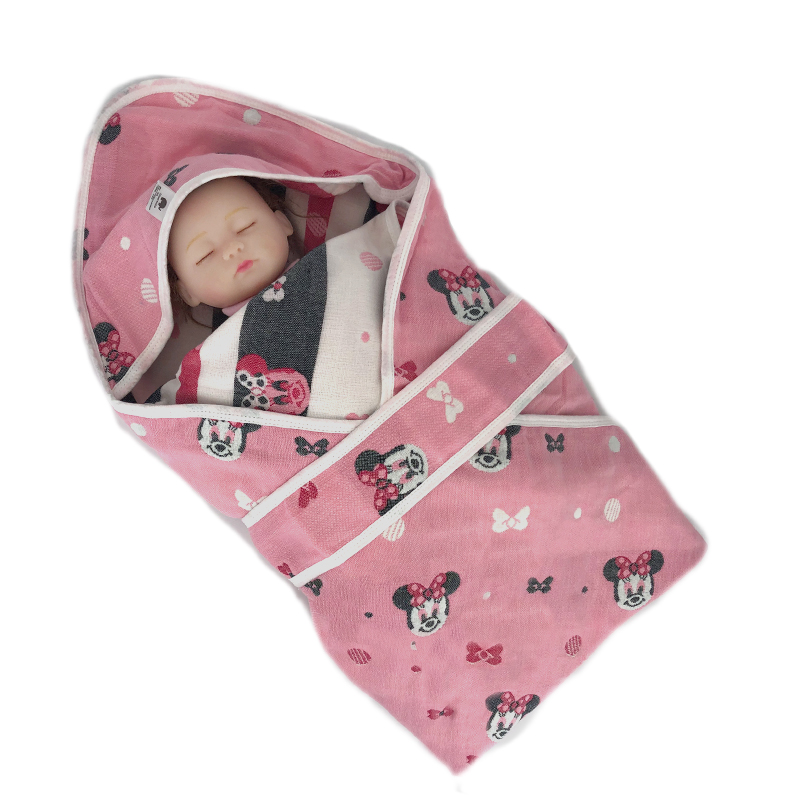 初生婴儿抱被新生儿包被春t秋薄款纯棉纱布夏季宝宝包巾产房加厚