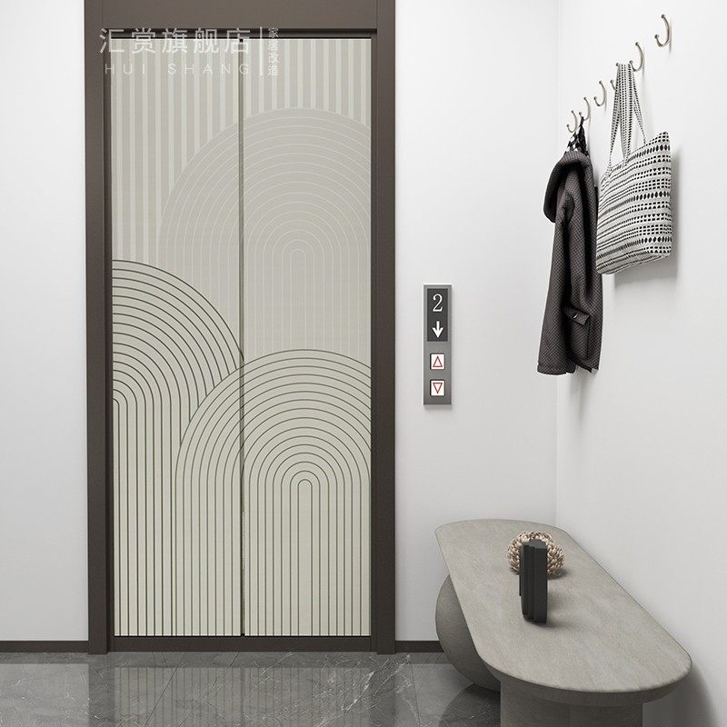 法式电梯门贴纸高级入户门一梯一户装饰贴膜改Q色加厚温馨移门贴,家居饰品,门贴,淘宝优惠券,粉丝福利购,淘宝优惠卷