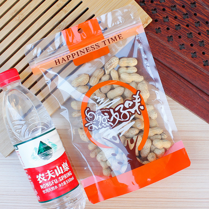 休闲食品果然好味包装袋锅巴坚果瓜子糖果透明P零食自封麻花礼品