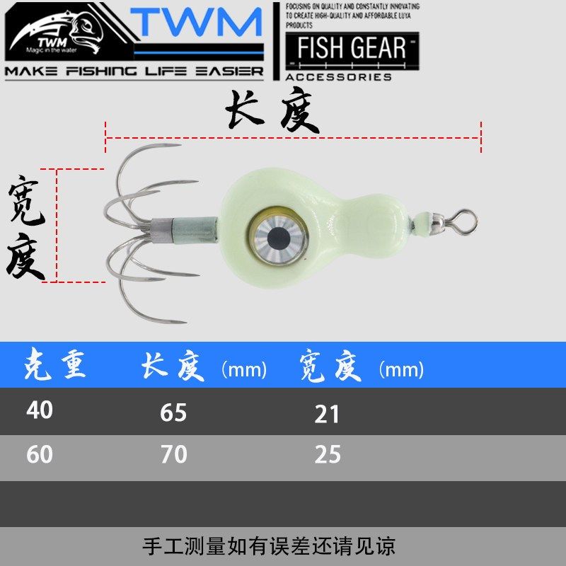 夜光八爪钩八带鱿鱼钩三色眼x灯遇水变色伞形钢丝钩海钓路亚饵鱼,户外/登山/野营/旅行用品,路亚饵,淘宝优惠券,粉丝福利购,淘宝优惠卷