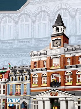 街景市政厅10224成人s高难度巨大型拼装中国积木玩具15003