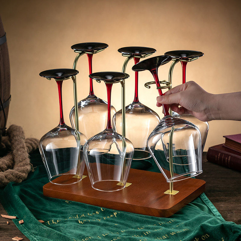 红酒杯架a子挂架家用高脚杯欧式创意倒挂酒杯架悬挂酒架置物架摆