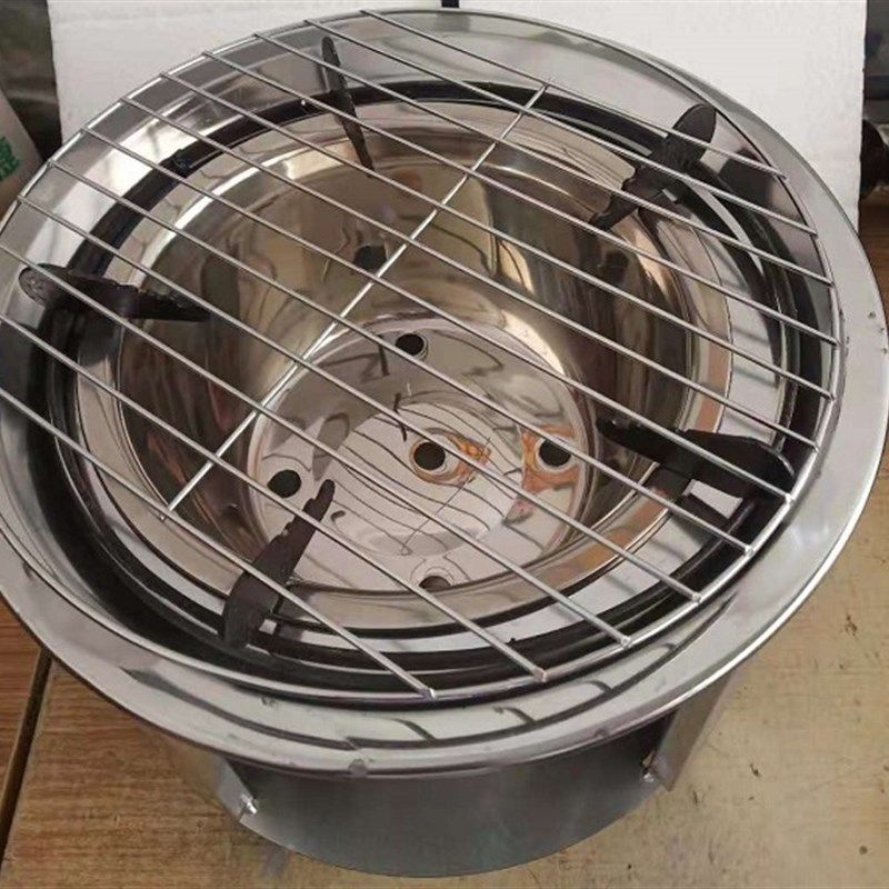 加厚柴火炉自驾野餐炉具不锈钢家用烧柴灶木P炭酒精炉露营野炊炉