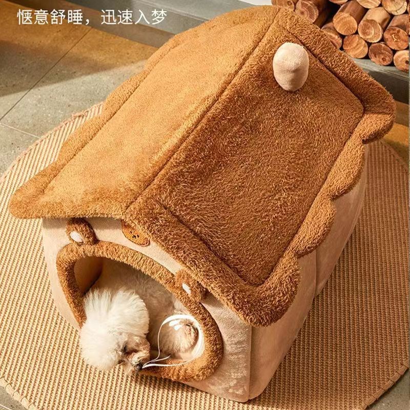 猫窝四季通用猫屋冬天保暖封闭式安全感猫咪睡窝狗窝W幼猫宠物冬