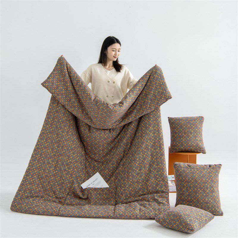 A类全棉双层纱两用抱枕被子y车载靠垫办公室沙发午睡可折叠枕头被,居家布艺,抱枕被,淘宝优惠券,粉丝福利购,淘宝优惠卷