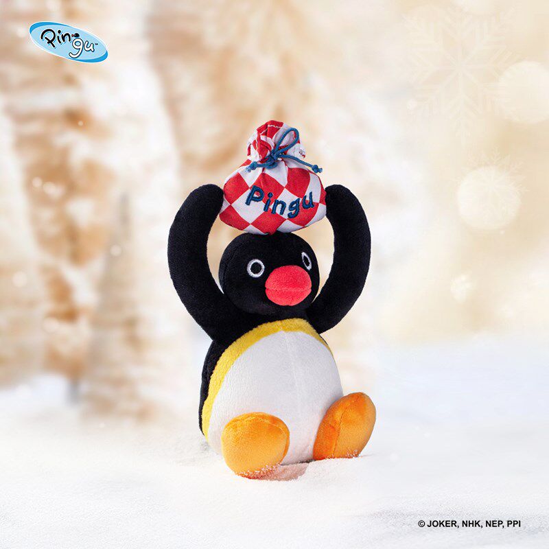 山莫pingu举包袱小企鹅v挂件背包车载玩偶挂饰可爱公仔男女生包挂