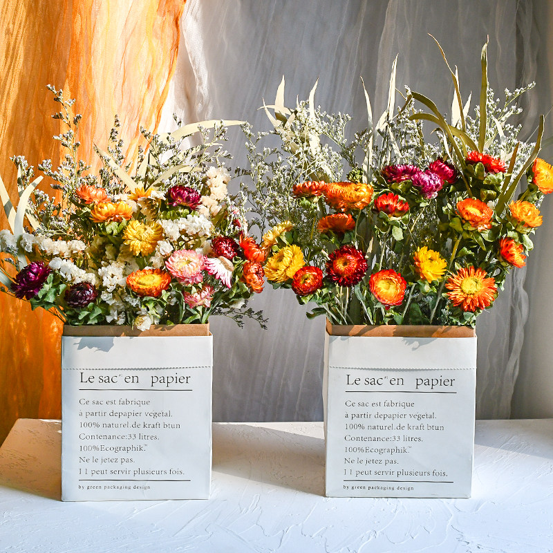 云南小雏a菊满天星干花花束真风干天然diy野餐麦秆菠萝菊装饰摆件