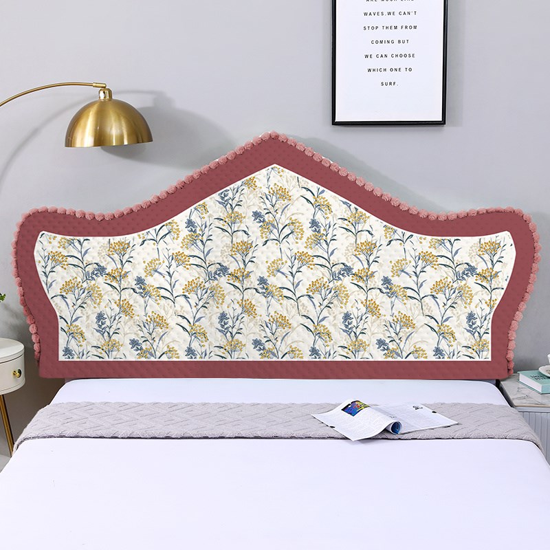 定制欧式床头套罩美n式乡村软包皮靠背弧形万能通用半圆床头保护
