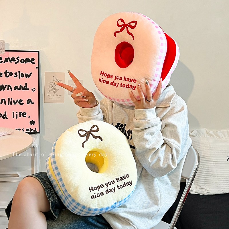 蝴蝶结午睡枕趴睡枕小学生成人办公室抱枕高颜值儿.童桌上枕头