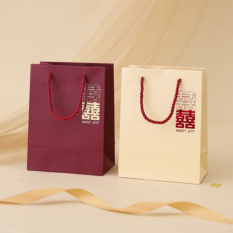 结婚礼袋礼品袋伴手礼手提袋婚礼回礼G专用喜糖袋子礼盒糖果包装