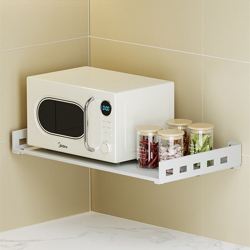 厨房置物架免打孔墙上微波炉架子壁挂家用台面电饭锅烤箱支架收纳