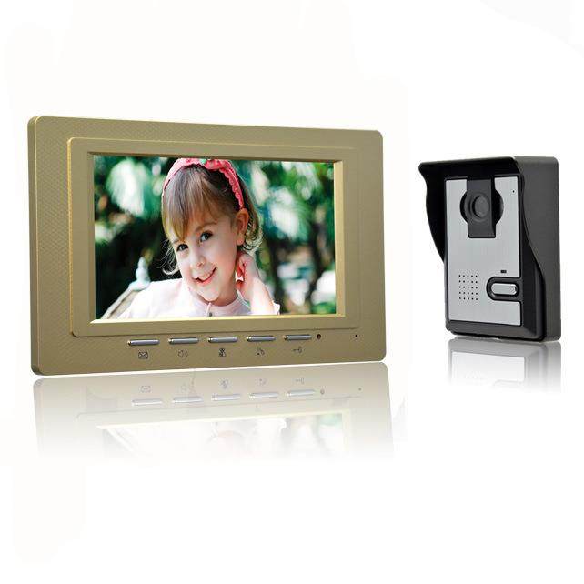 家用别墅/7寸彩色可视对讲门铃/楼宇对讲分机/可视电话/直销