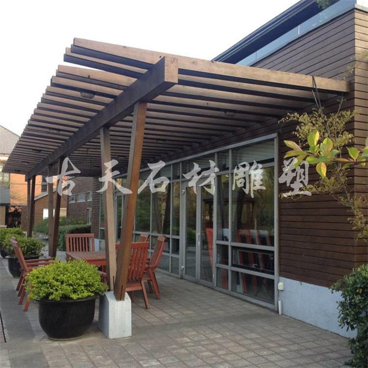 防腐木葡萄架庭院走廊架子室外简易爬藤架户外凉亭碳化木花架