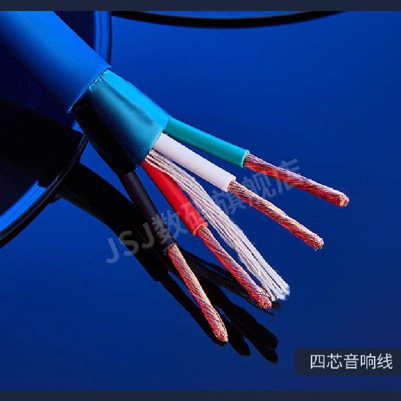 JSJ金山角 国标纯铜专业舞台音响护套线EVJV2芯4芯屏蔽室外音箱线