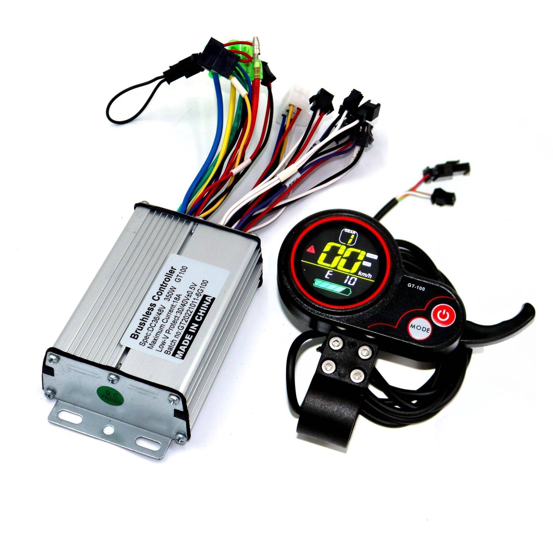 尊控36V/48V/60V350W18A无刷电机控制器电动滑板车GT-100显示器