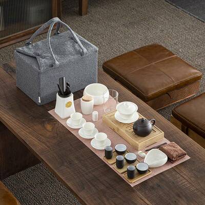 乌龙茶红茶茶艺教学培训茶具套组茶艺师表演专用比赛套装旅行便携