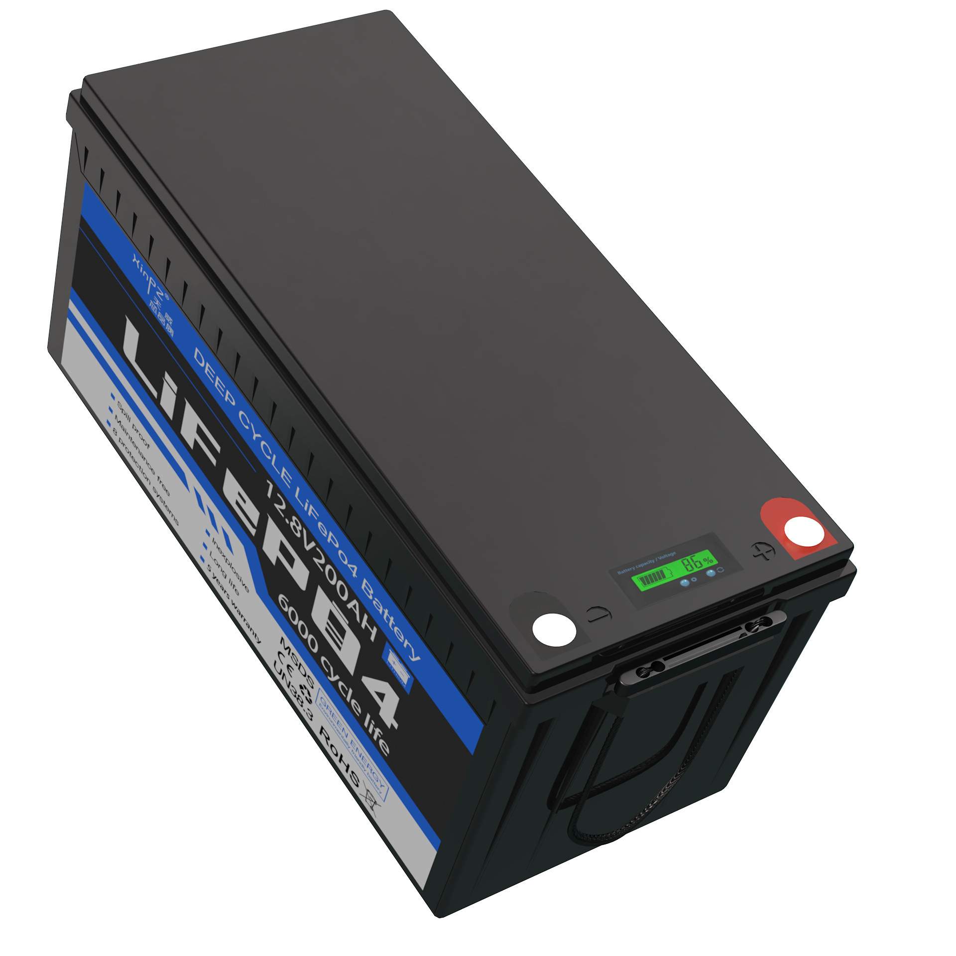 12.8V 6Ah 8Ah Rechargeable Lithium Ion Battery Home 100AH