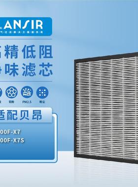 lansir适配贝昂空气净化器过滤网KJ800F-X7/KJ800F-X7S滤芯除醛除