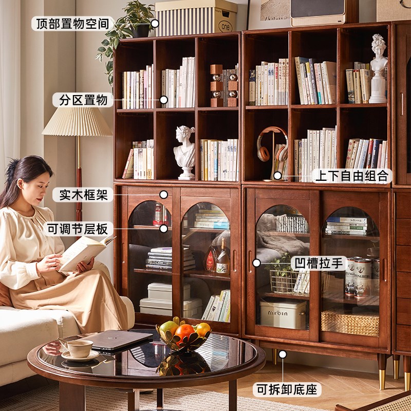 实木斗柜复古卧室置物柜餐边柜抽屉柜组合K书柜收纳柜客厅落地立