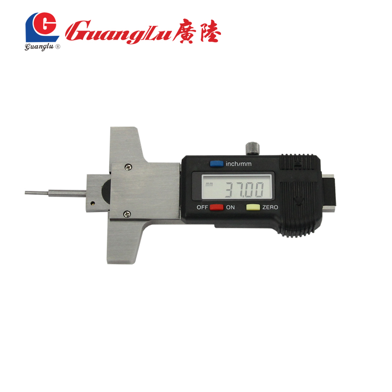 广陆电子数显f轮胎花纹深度卡尺0-30mm测量胎纹深度计