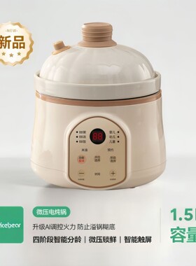 外贸德国婴儿辅食锅bb陶瓷电炖炖煮粥锅燕窝小炖盅隔