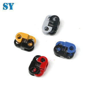 高档金属四色弹簧扣松紧绳调节扣弹力卡扣帽绳装饰扣DIY配件