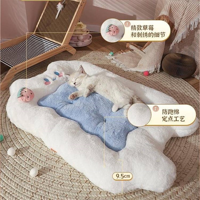 猫垫子睡觉用猫咪睡垫猫窝保暖宠B物地垫狗窝四季通用枕头狗狗垫