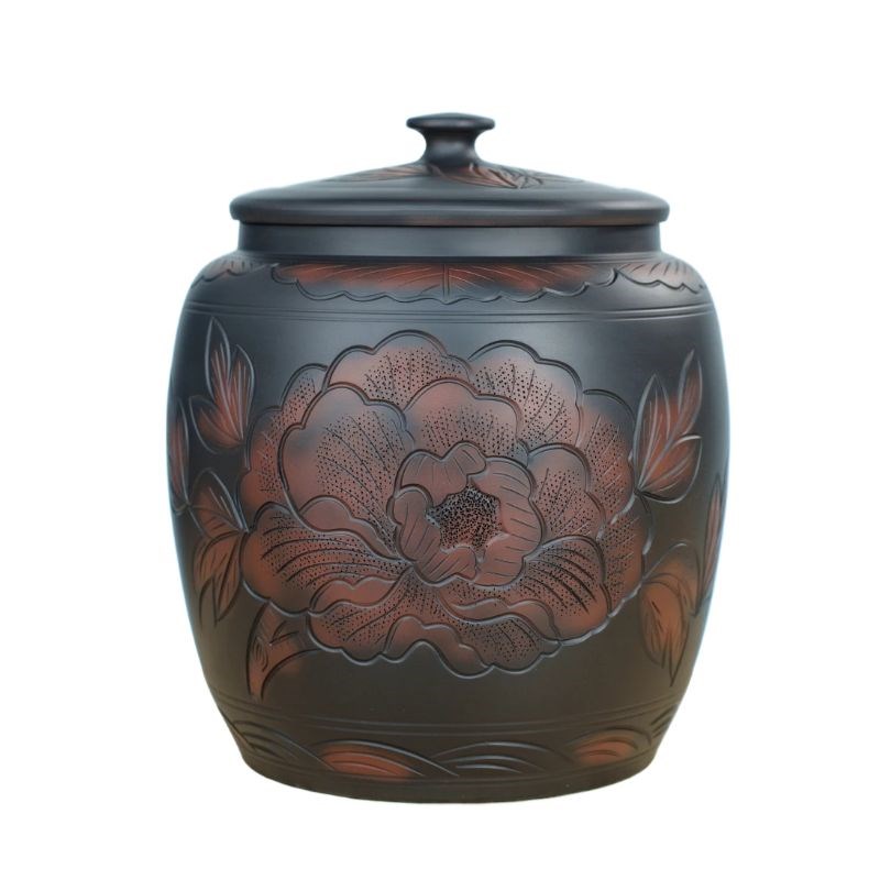 米桶家用防虫防潮密封o陶瓷米缸老式带盖杂粮收纳盒储米50斤装乔