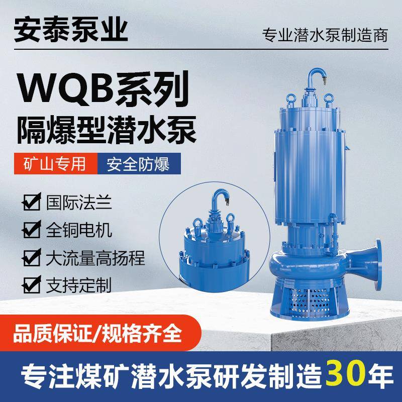 济宁安泰WQB大流量潜水泵防爆污水泵化工厂用防爆潜污水电泵WQB