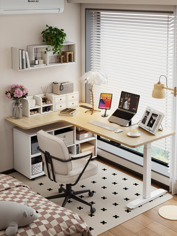 转角桌书柜综合桌l型电脑桌电子竞技桌家居智能实木电动升降桌,住宅家具,转角桌,淘宝优惠券,粉丝福利购,淘宝优惠卷