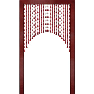 全桃木葫芦门帘隔断帘卧室厕所厨房遮挡帘子高级感珠帘挂帘免打孔